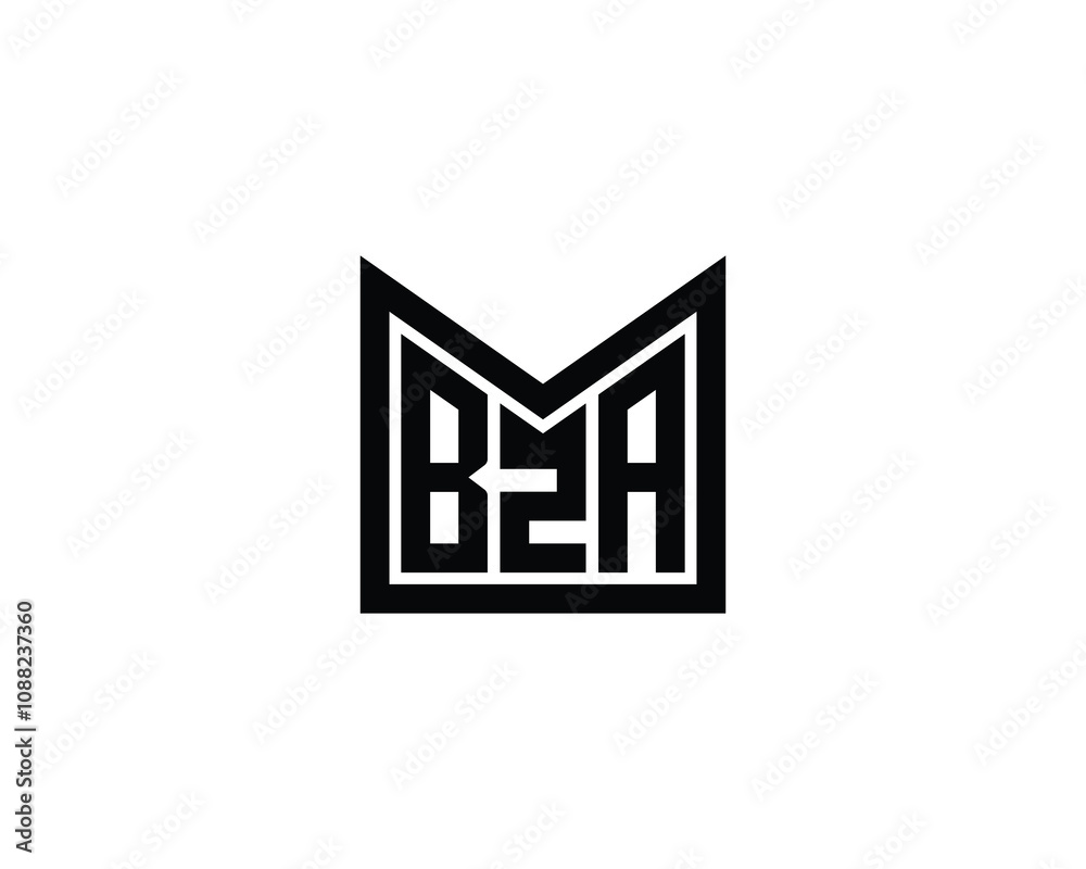 BZA logo design vector template. BZA BZA logo design vector template. BZA