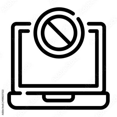 ad blocker line icon