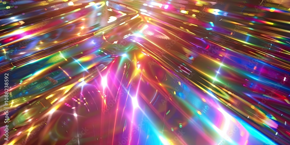 Fototapeta premium Smooth Iridescent Hologram Background with Gradient Colors and Soft Light Flares