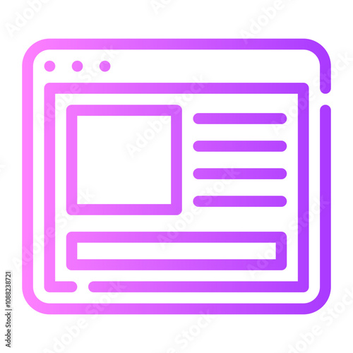 blogging gradient icon