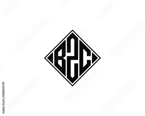 BZC logo design vector template. BZC