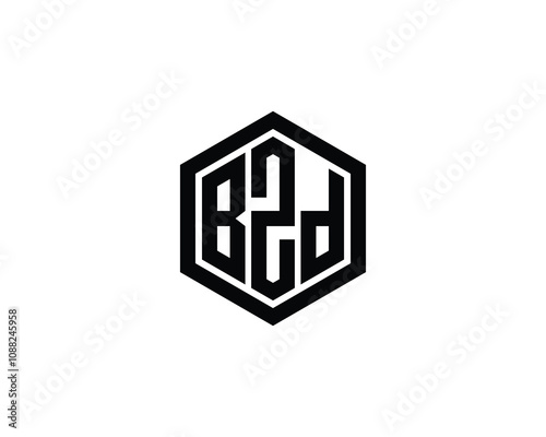 BZD logo design vector template. BZD