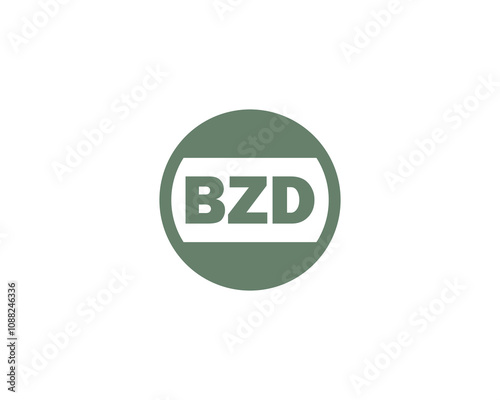 BZD logo design vector template. BZD photo