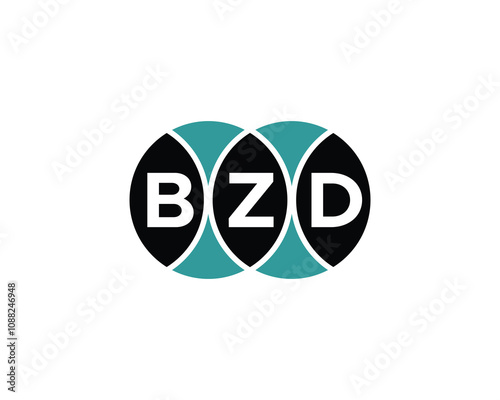 BZD logo design vector template. BZD photo