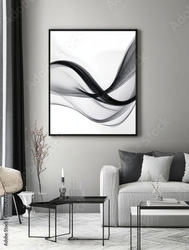 Abstract Wave Artwork in Mo...