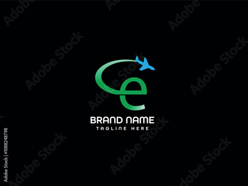 e And Air plan logo for a brand name that says logo