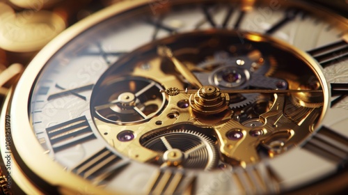 Wallpaper Mural Investment on Pocket Watch Face. Time Concept.  Torontodigital.ca