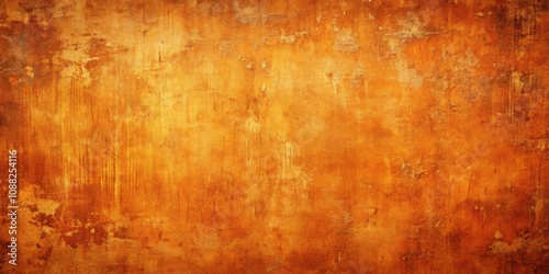 Time-worn rustic orange grunge background texture, aged, vintage, distressed, rough, worn, weathered, old, retro, antique