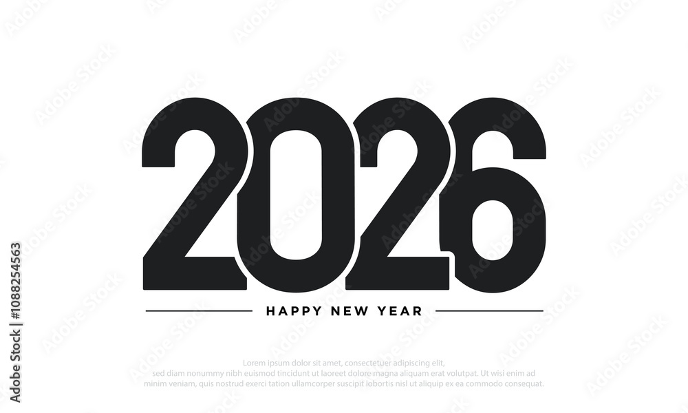 2026 Happy New Year Background Design. 2026 Happy New Year Background Design.