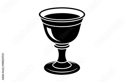 Kiddush Cup | isolated silhouette vector illustration on white background