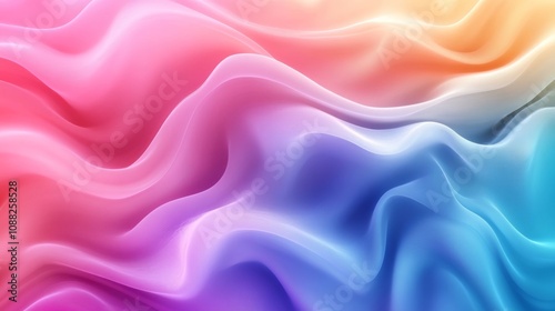 A vibrant, wavy pattern of colorful gradients blending pink, purple, and blue hues, evoking a sense of fluidity and softness.