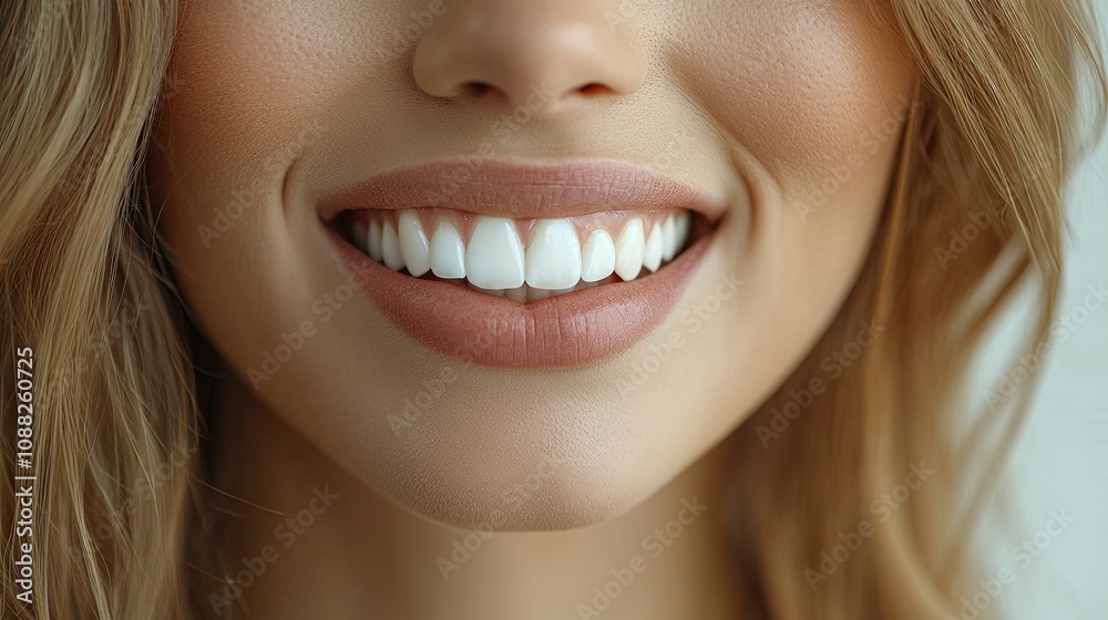 A Close Up Of A Woman Smiling Showing White Teeth A Close Up Of A Woman Smiling Showing White Teeth