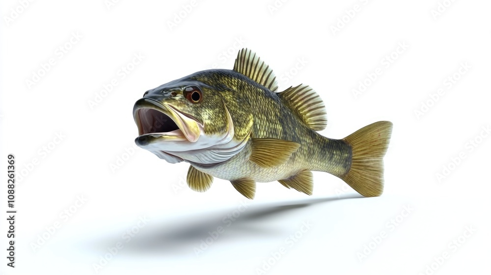 Naklejka premium Fish with Mouth Open