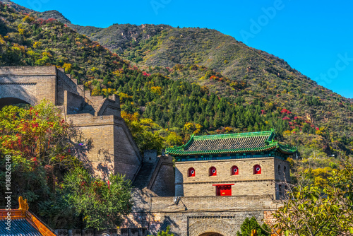 North Gate Great Wall West Juyongguan Juyong Pass Beijing China photo