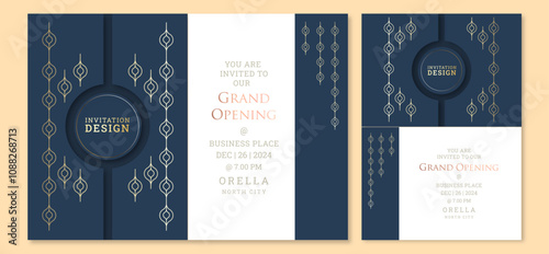 Beautiful luxury dark color decorative wedding invitation card design set, Abstract Wedding Invitation, template, party invitation design