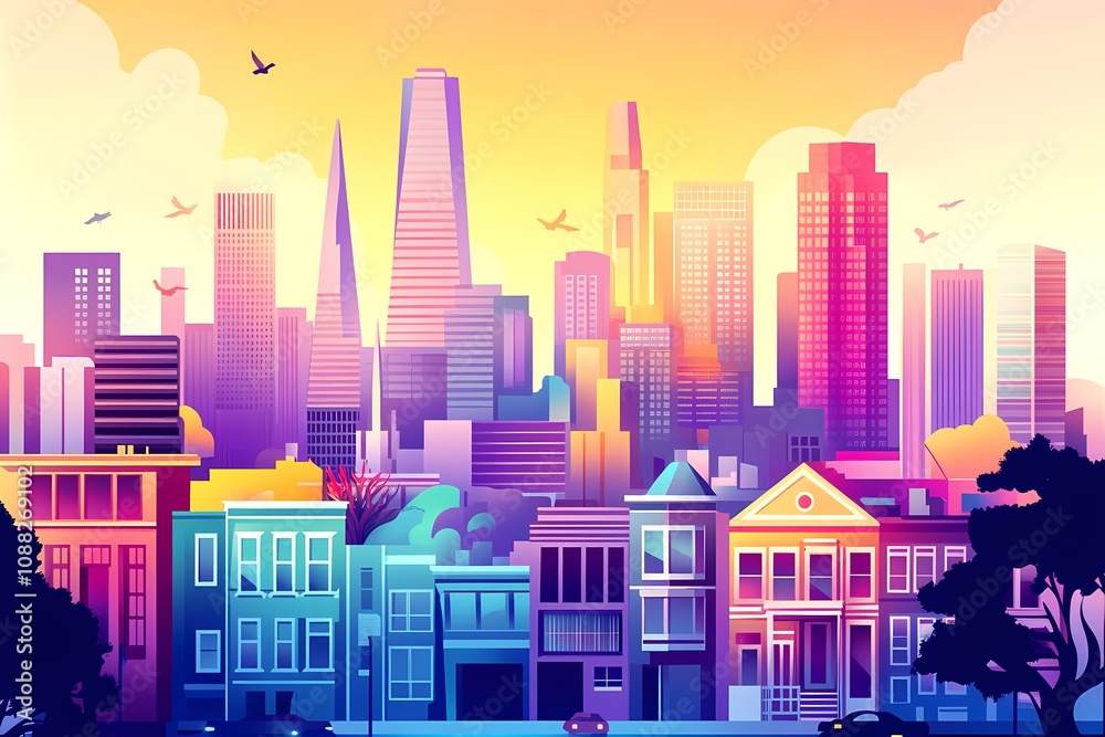 Obraz premium street in the city