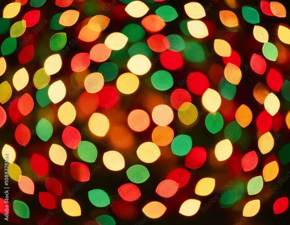 Seamless Bokeh Texture with Christmas Lights Seamless Bokeh Texture with Christmas Lights
