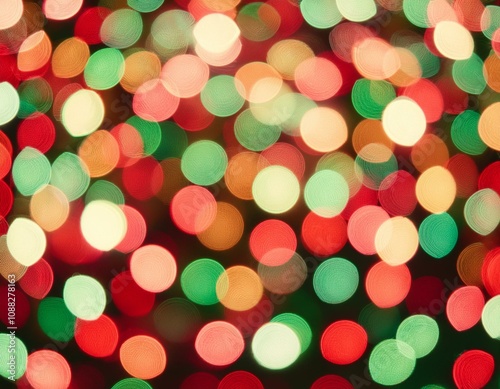 Christmas Lights Bokeh Texture in Festive Colors