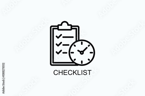 Checklist Vector Icon Or Logo Illustration