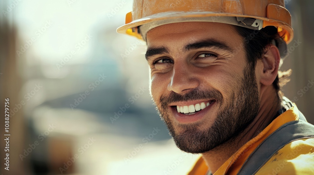 Portrait of a Happy Construction Worker