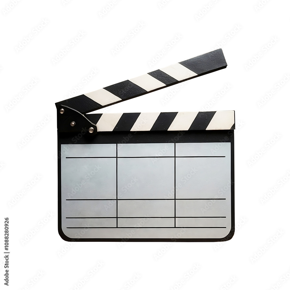 Fototapeta premium Film clapper isolated on white background
