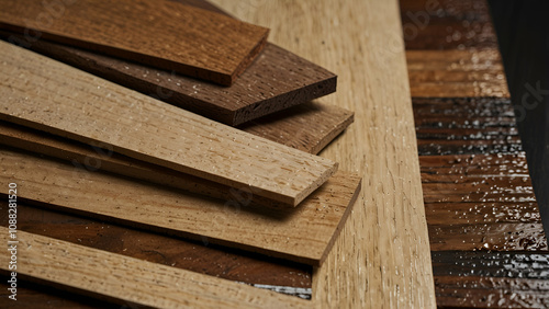 wood finishing materials for interior design.