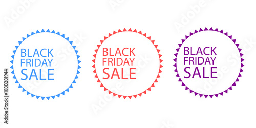 Sales badges vectors icon set