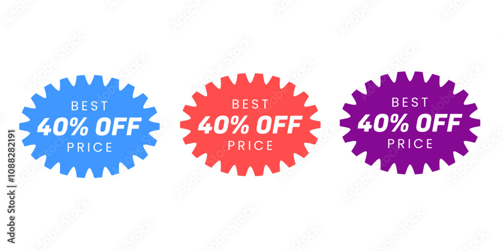 Sales badges vectors icon set Sales badges vectors icon set
