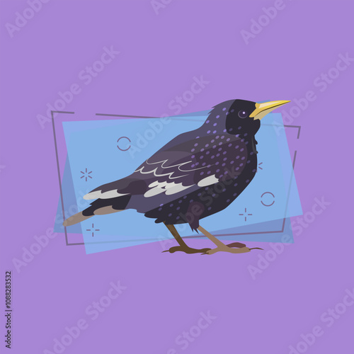 Brown hawk illustration. Bird, hunter, strong. Nature life concept. Vector illustration can be used for topics like nature, animal world, encyclopedia