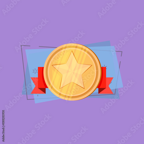 Golden first place illustration. Number one, laureate wreath, gold. Competition concept. Vector illustration can be used for topics like tournament, competition, winning