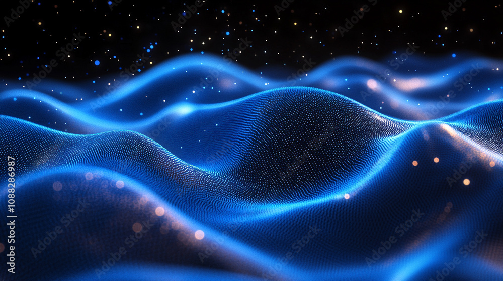 A blue abstract vector background with dynamic light patterns and glowing elements, evoking a sense of energy, depth, and digital transformation with vibrant colors and fluid design A blue abstract vector background with dynamic light patterns and glowing elements, evoking a sense of energy, depth, and digital transformation with vibrant colors and fluid design