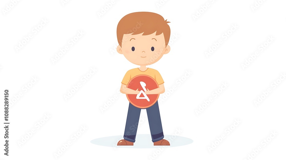 Smiling Boy with Checkmark