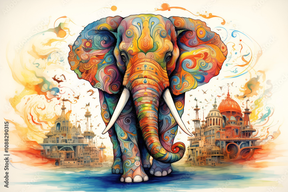 Obraz premium drawing of an elephant