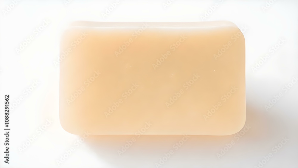 Bar Of Soap With Subtle Bubbles, Soft Lighting, Macro Photography, Smooth Texture, Centered, Pure White Background, Glossy Surfa Bar Of Soap With Subtle Bubbles, Soft Lighting, Macro Photography, Smooth Texture, Centered, Pure White Background, Glossy Surfa