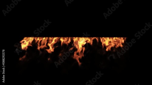 Continuous fire loop, showcasing intense flames and seamless burning effects, ideal for emergency response and dramatic footage.