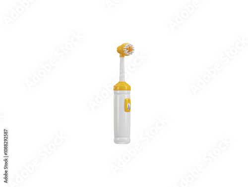 3d electric toothbrush icon vector illustration