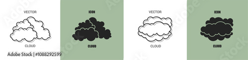 Cloud icon line. Cloud vector illustration.