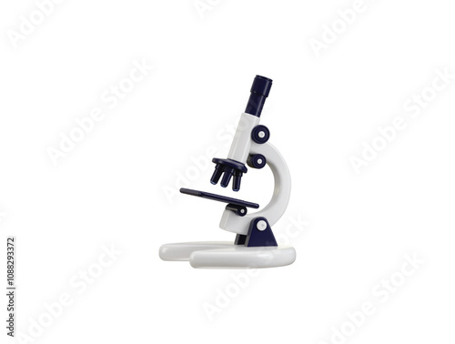 Microscope icon 3d rendering vector illustration
