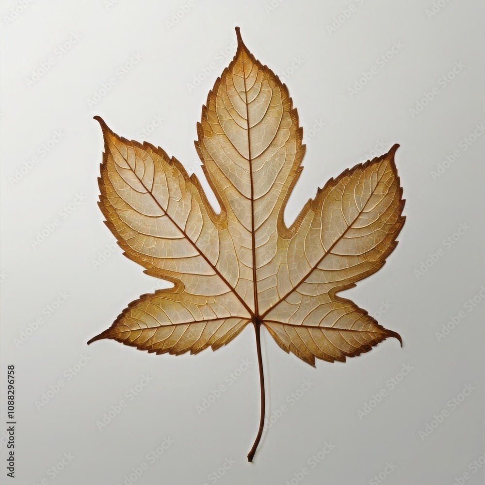 Fototapeta premium dried leave on white background