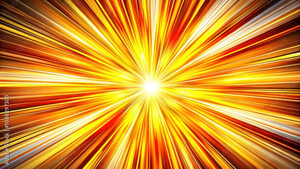 Vibrant Comic-Style Burst of Energy with Dynamic Speed Lines in Yellow and Orange Against a Clean White Background Vibrant Comic-Style Burst of Energy with Dynamic Speed Lines in Yellow and Orange Against a Clean White Background