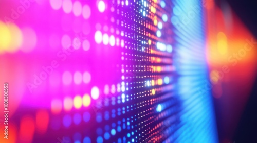 Wallpaper Mural An extreme close-up of a quantum dot LED display pixel, demonstrating vibrant colors and energy-efficient lighting, Display technology style Torontodigital.ca