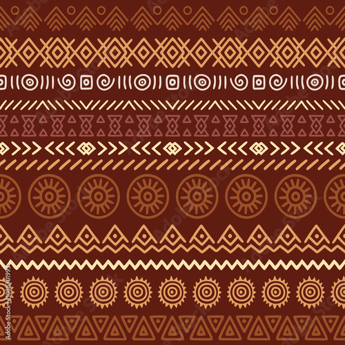Seamless pattern, ethnic background, vector design	