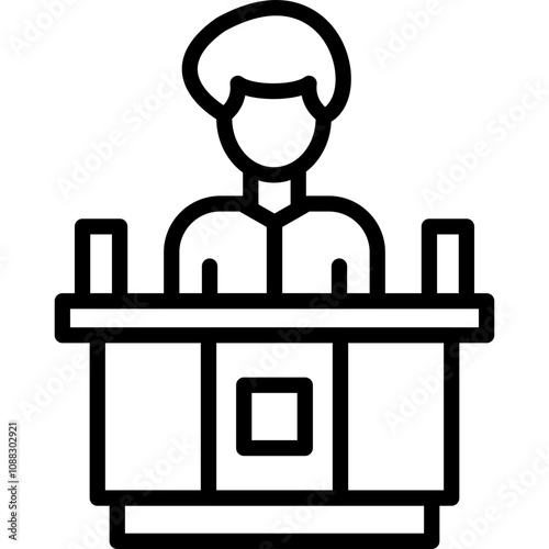 Reception Desk Icon