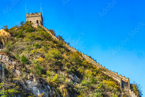 Fall Colors Great Wall Section Juyongguan Juyong Pass Beijing China photo