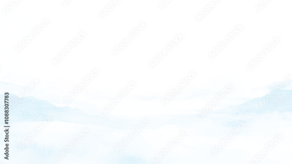 Obraz premium Abstract watercolor background image with a liquid splatter of aquarelle paint, isolated on white. Light blue tones.