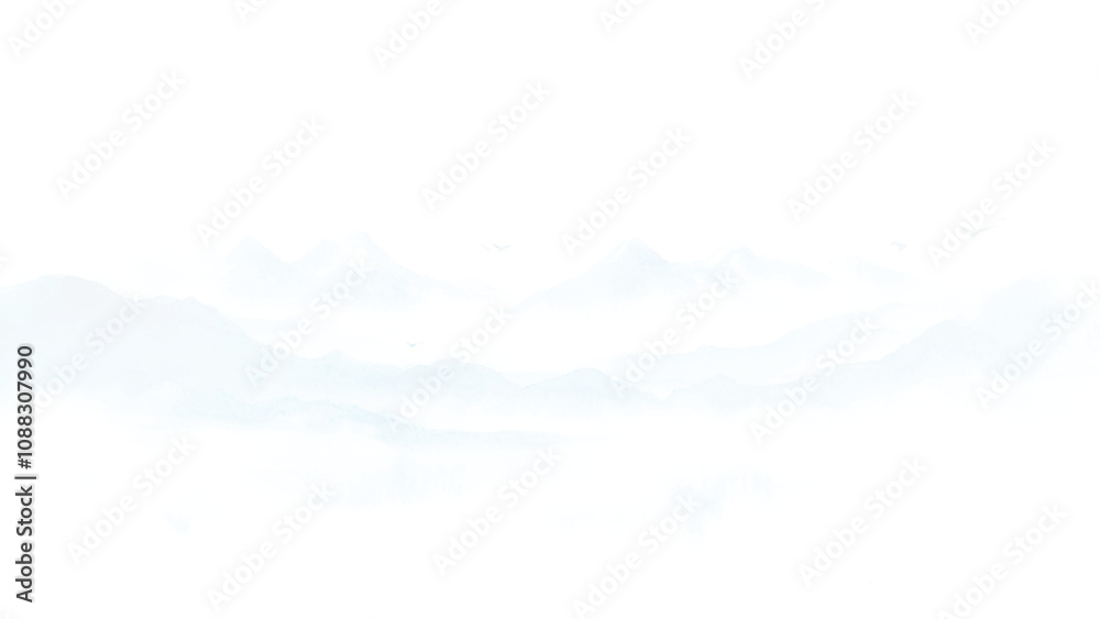 Obraz premium Abstract Sky blue Aquarelle paint paper textured canvas element, hand drawn watercolor illustration, painting soft blue textured on wet white paper, Light sky blue brush painted watercolor background.