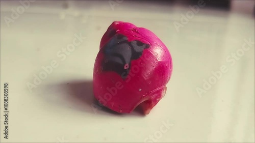 The hermit crab came out of the nest embarrassedly photo