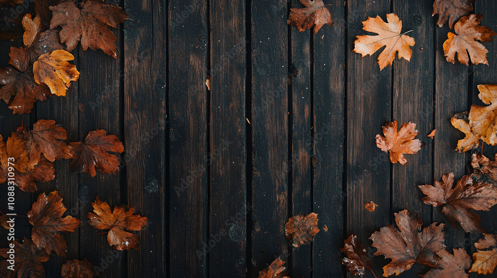 Fototapeta premium rustic thanksgiving background banner