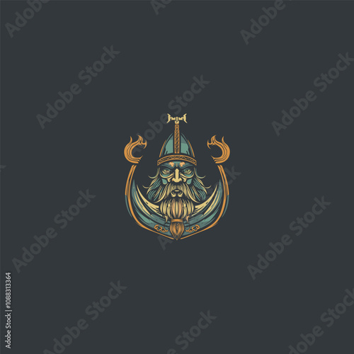 Odin logo design vector