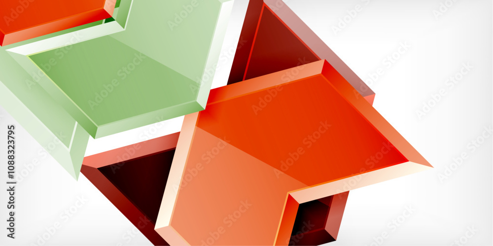 Vector 3d arrow techno design template Vector 3d arrow techno design template